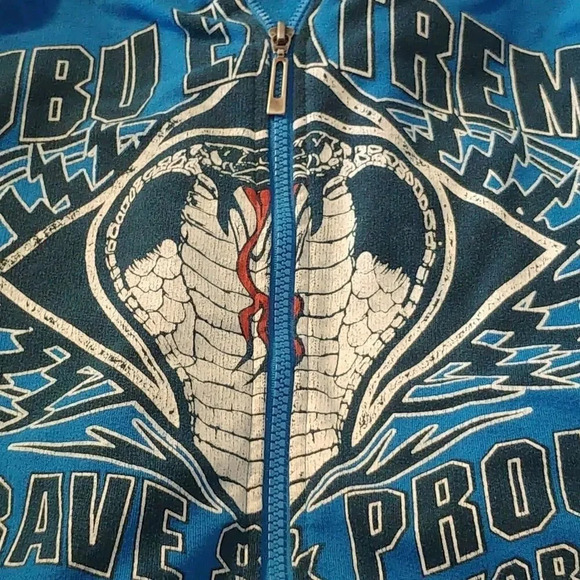 Fubu The Collection Zippered Hoodie, Blue, S - Picture 6 of 6